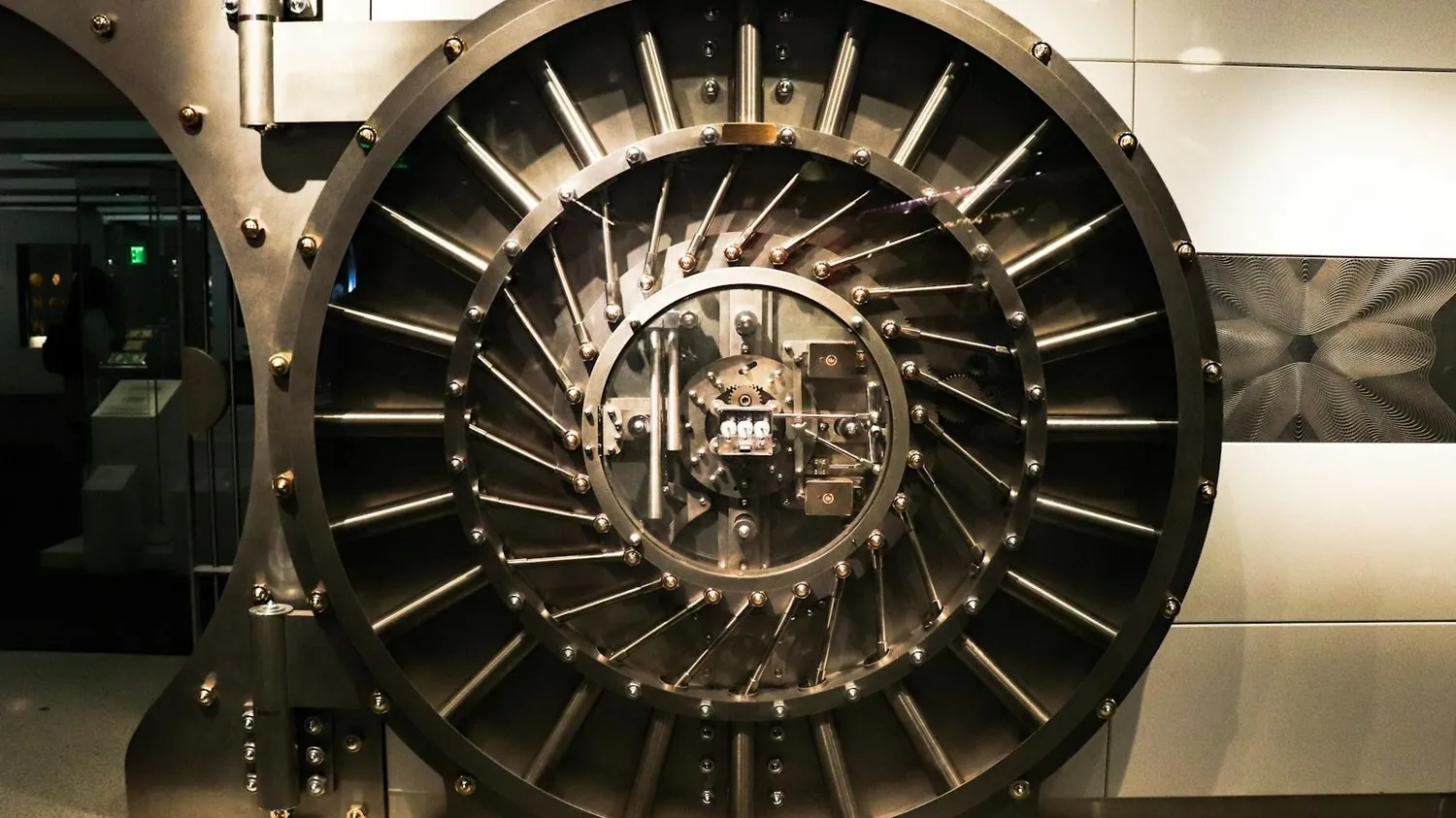 A polished vault door — the documents behind an opportunity, held securely